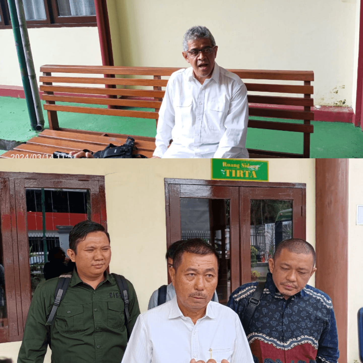 Pakar telematika Abimanyu Wachjoewidajat (atas), Eddy Gunawan alias Kimlay (putih bawah) dan Randhy (kanan). (Orasi/Juan)