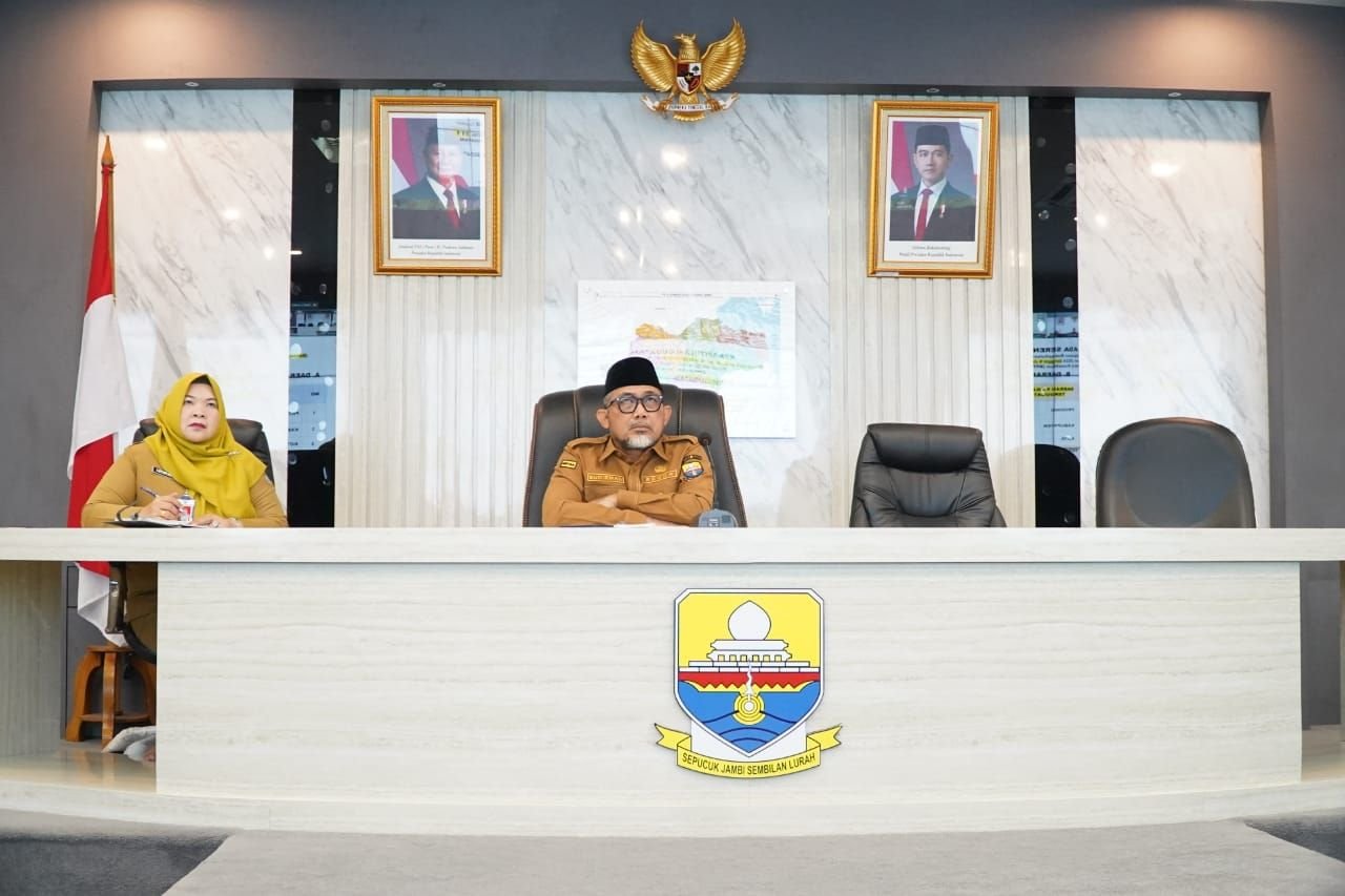 Sekda Sudirman Ikuti Zoom Meeting Bersama Mendagri Terkait Jadwal Pelantikan Kepala Daerah Terpilih