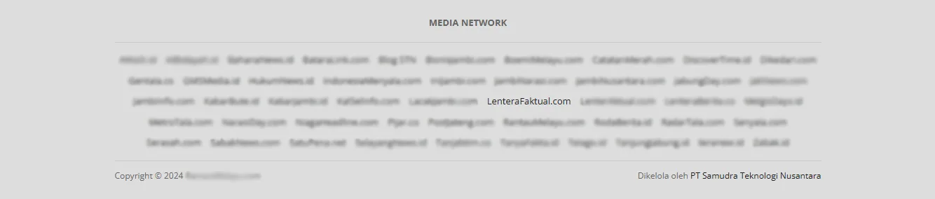 Tangkapan Layar bagian footer salah satu media (kritisi.id)