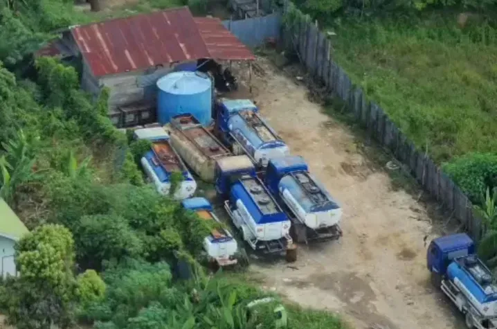 Terselubung di Balik Parkiran, Gudang BBM Ilegal di Aurduri Diduga Dilindungi Oknum TNI