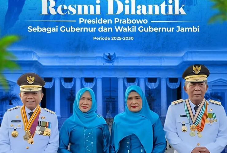 Resmi Dilantik Menjadi Gubernur Bersama Wakilnya, Al Haris: "Mari kita Bergandengan Tangan Membangun Jambi yang lebih baik Periode 2025-2030"