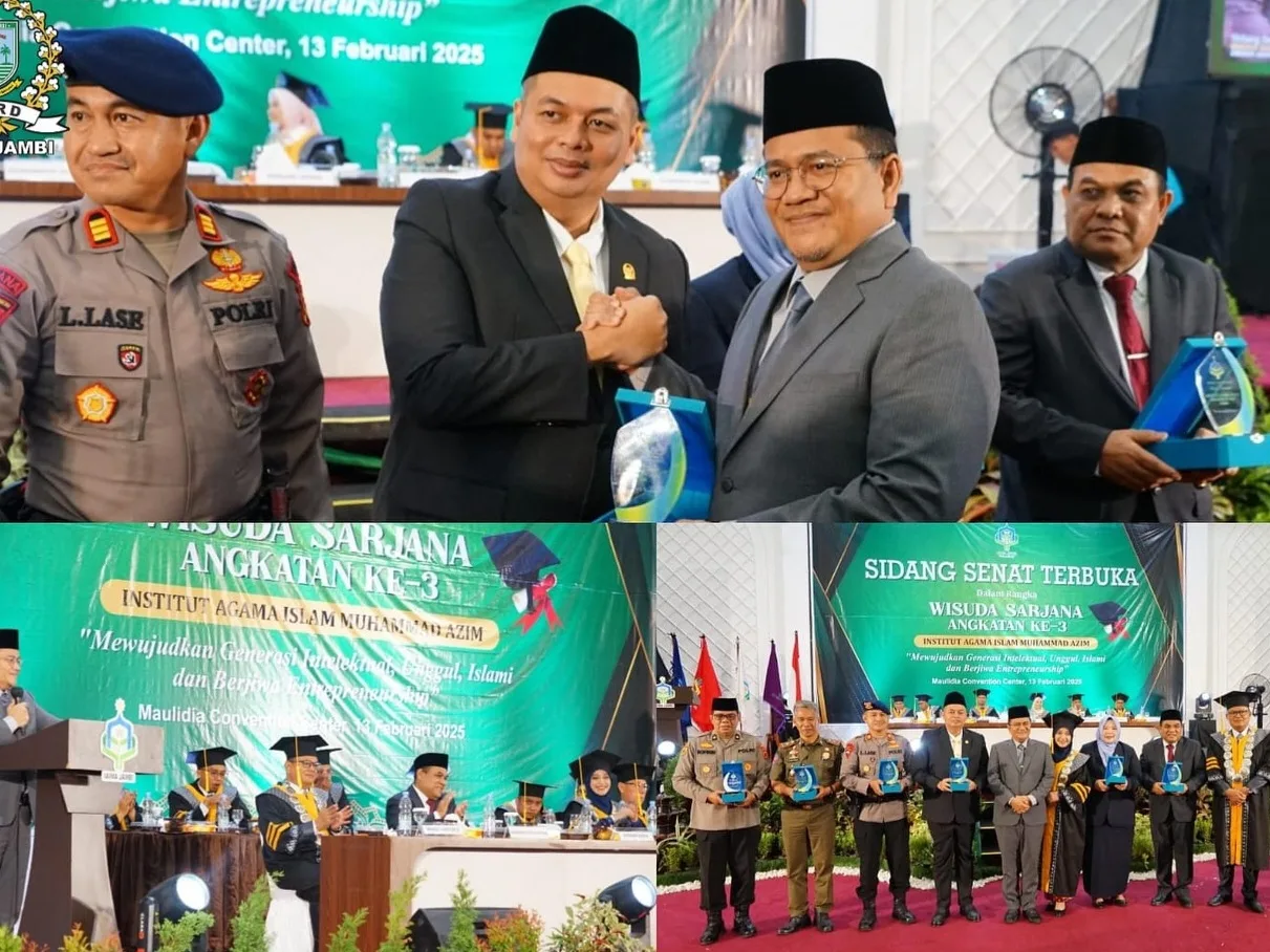 Kemas Faried Alfalerry Hadiri Acara Wisuda IAIMA Angkatan Ke-3 di Gedung MCC Kota Jambi